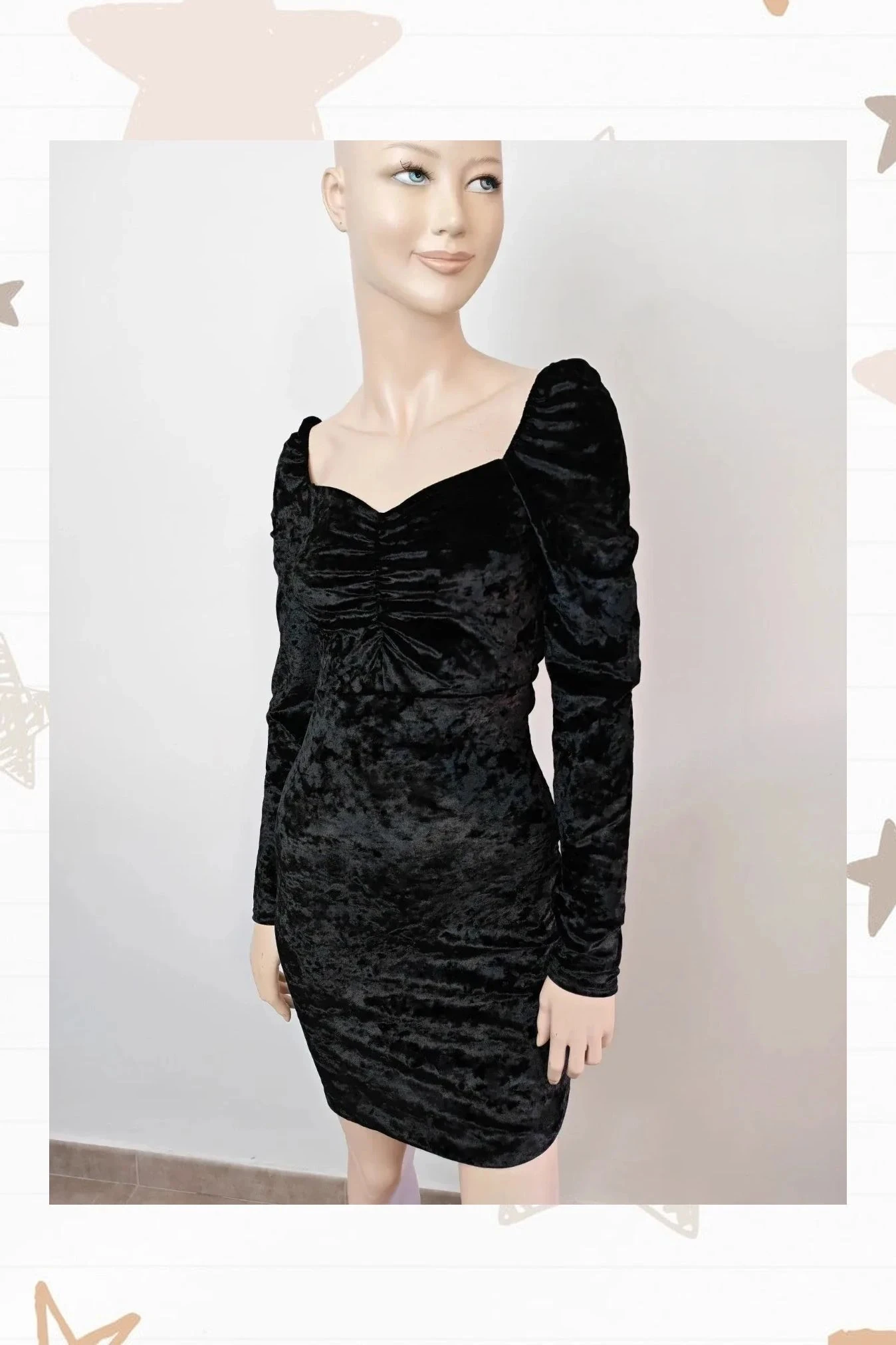 Vestido negro de terciopelo Dorothy Perkins